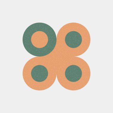 Renkli noktalar evrensel logo sanat tasarımı illüstrasyonu 