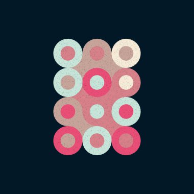 Renkli noktalar evrensel logo sanat tasarımı illüstrasyonu 