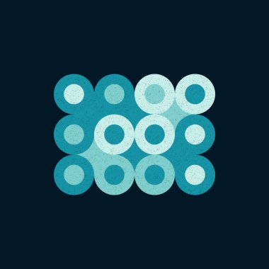 Renkli noktalar evrensel logo sanat tasarımı illüstrasyonu 