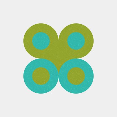 Renkli noktalar evrensel logo sanat tasarımı illüstrasyonu 