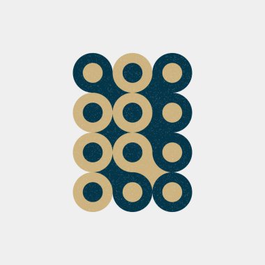 Renkli noktalar evrensel logo sanat tasarımı illüstrasyonu 