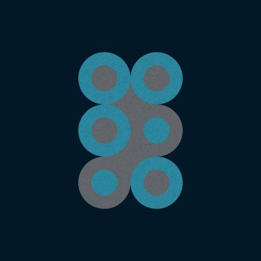 Renkli noktalar evrensel logo sanat tasarımı illüstrasyonu 