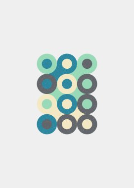 Renkli noktalar evrensel logo sanat tasarımı illüstrasyonu 