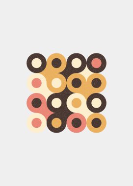 Renkli noktalar evrensel logo sanat tasarımı illüstrasyonu 