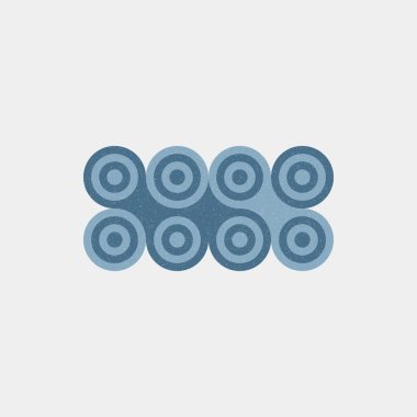 Renkli noktalar evrensel logo sanat tasarımı illüstrasyonu  