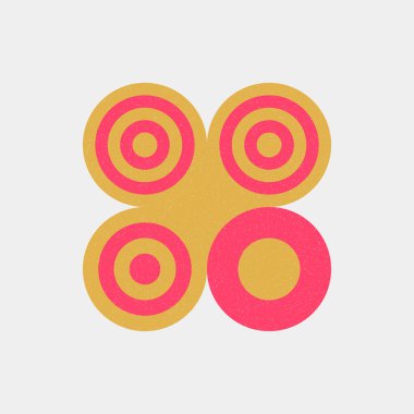 Renkli noktalar evrensel logo sanat tasarımı illüstrasyonu 