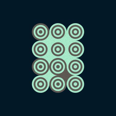 Renkli noktalar evrensel logo sanat tasarımı illüstrasyonu  