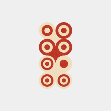 Renkli noktalar evrensel logo sanat tasarımı illüstrasyonu 