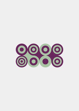 Renkli noktalar evrensel logo sanat tasarımı illüstrasyonu 