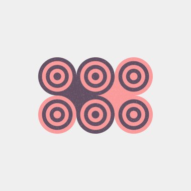 Renkli noktalar evrensel logo sanat tasarımı illüstrasyonu 