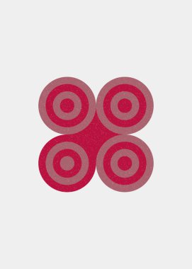 Renkli noktalar evrensel logo sanat tasarımı illüstrasyonu  