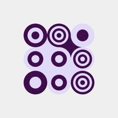 Renkli noktalar evrensel logo sanat tasarımı illüstrasyonu 