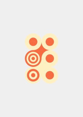 Renkli noktalar evrensel logo sanat tasarımı illüstrasyonu 