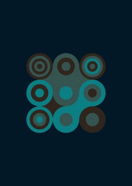 Renkli noktalar evrensel logo sanat tasarımı illüstrasyonu 