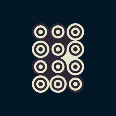 Renkli noktalar evrensel logo sanat tasarımı illüstrasyonu  