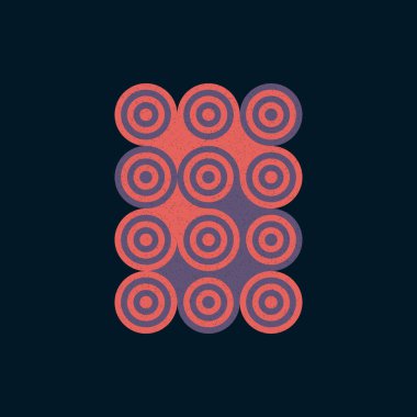 Renkli noktalar evrensel logo sanat tasarımı illüstrasyonu  