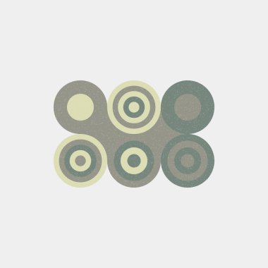 Renkli noktalar evrensel logo sanat tasarımı illüstrasyonu 