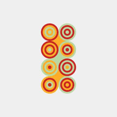 Renkli noktalar evrensel logo sanat tasarımı illüstrasyonu 