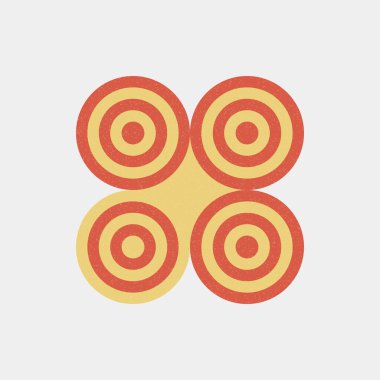 Renkli noktalar evrensel logo sanat tasarımı illüstrasyonu  