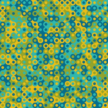 Renkli noktalı kusursuz desen. Evrenin sanat arkaplan tasarımı illüstrasyonu.