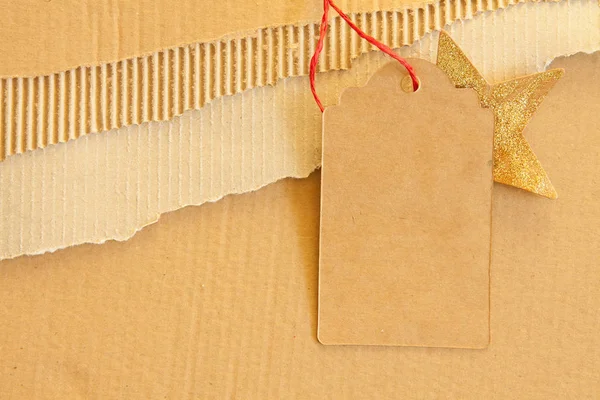 Background texture of corrugated cardboard. Winter holidays conc — Stock Photo, Image
