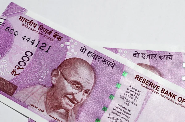 New Two Thousand Indian Rupees — Stock Photo, Image