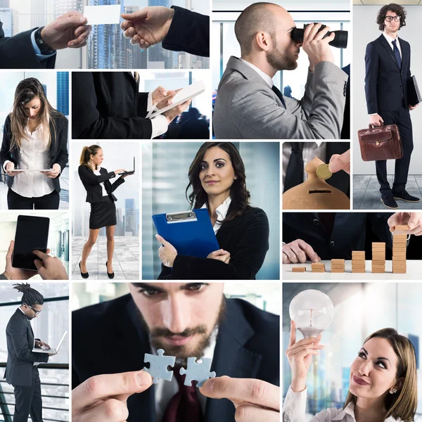 Photo concept with men and women — Stock Photo, Image