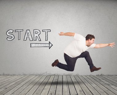 Korkan adam kaçıyor