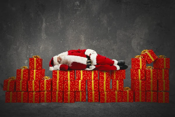 サンタ クロースが眠っています。 — ストック写真