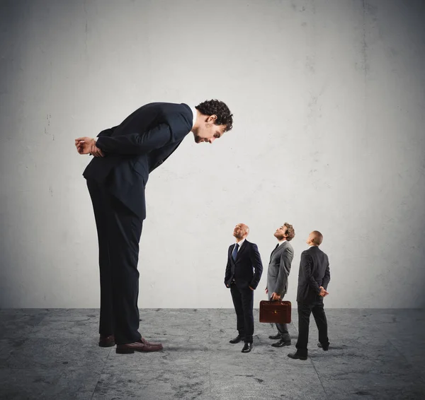 Severe boss humiliates his employees — Stock Photo, Image