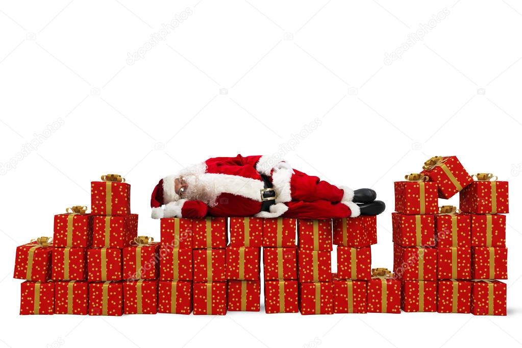 Santa Claus sleeping 