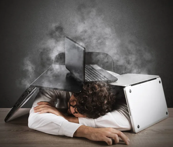 Obosit om de afaceri dormind — Fotografie, imagine de stoc