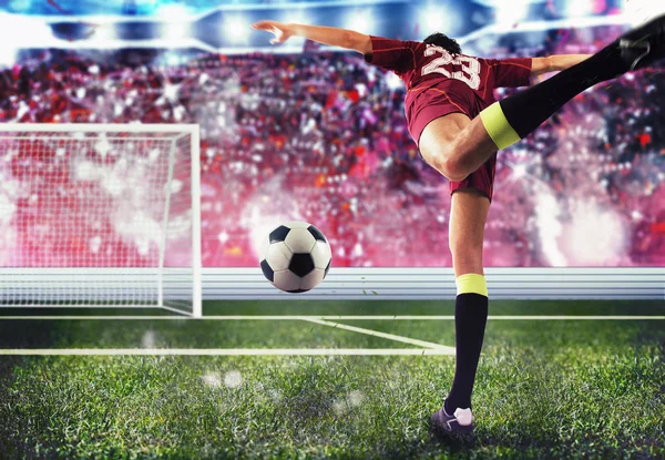 Soccer player with ball — Stock Photo, Image