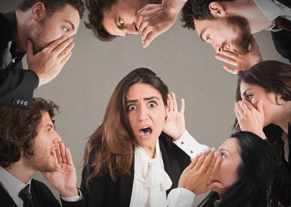 Girl with shocked expression listening — Stock Photo, Image