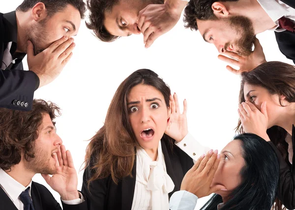 Girl with shocked expression listening — Stock Photo, Image