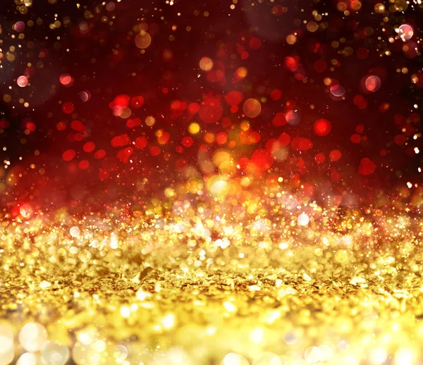 Decoratie met sprankelende gouden kristallen — Stockfoto