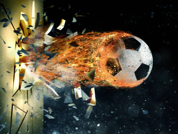 Bola de fuego de fútbol profesional —  Fotos de Stock