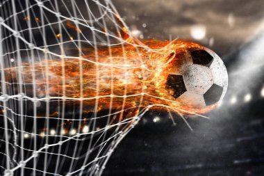 Profesyonel futbol ateş topu iz bırakır 