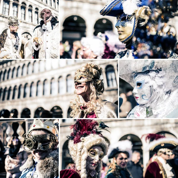 Mensen met traditionele maskers — Stockfoto