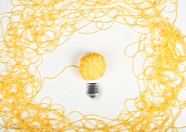 Idea and innovation with wool ball — Stock Photo, Image