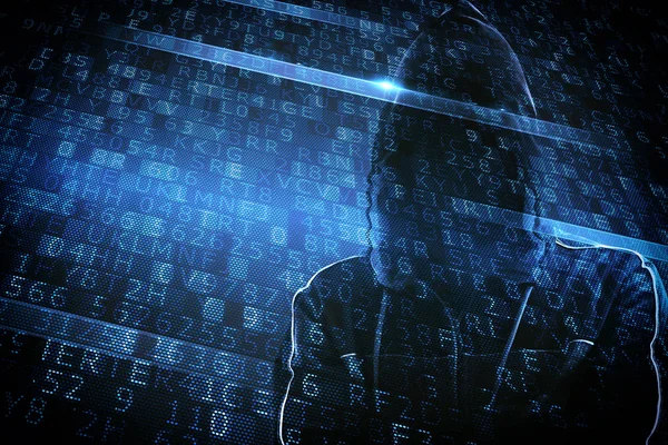 Identidad oculta de un hacker — Foto de Stock