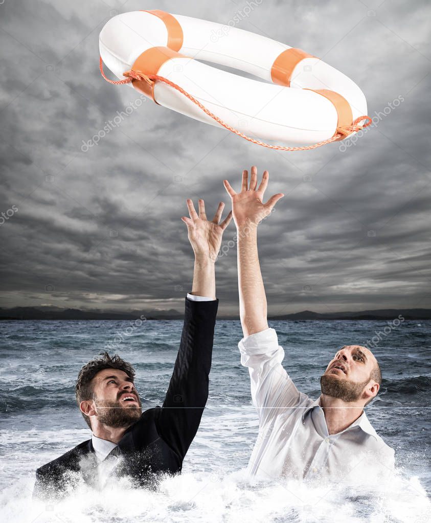 Lifesaver launched a drowning business men 