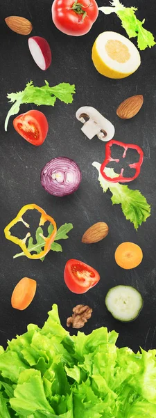Hintergrund des Salats. gesunde Ernährung — Stockfoto