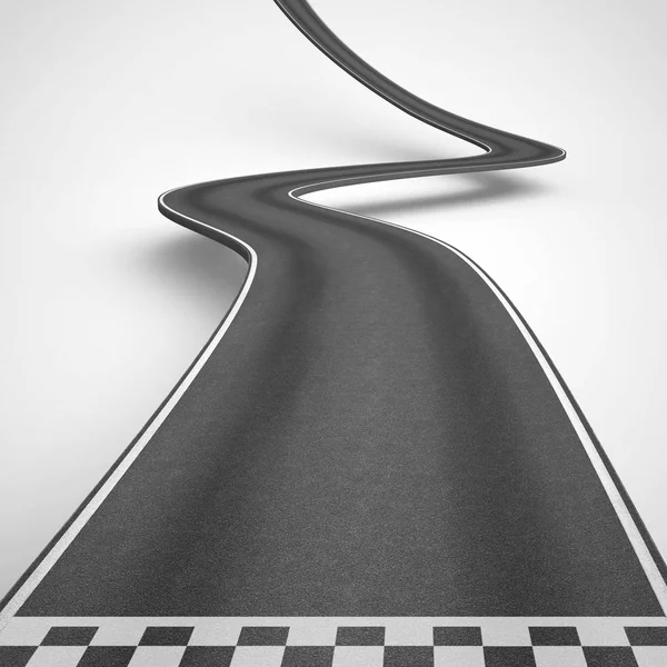Winding road from start to finish. — Stockfoto