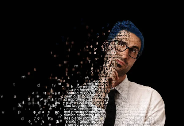 Digital man connected to internet — Stock Photo, Image