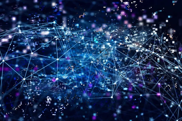 Dijital Internet ağ kavramı arka plan
