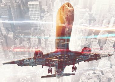 Kapalı modern bir uçak almak 