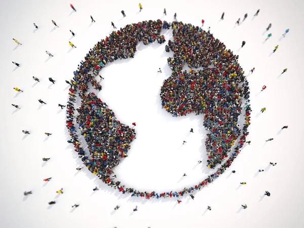 Muchas personas juntas en todo el mundo . — Foto de Stock