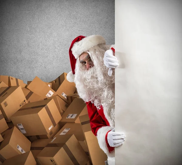 Papai Noel pronto para entregar presentes — Fotografia de Stock