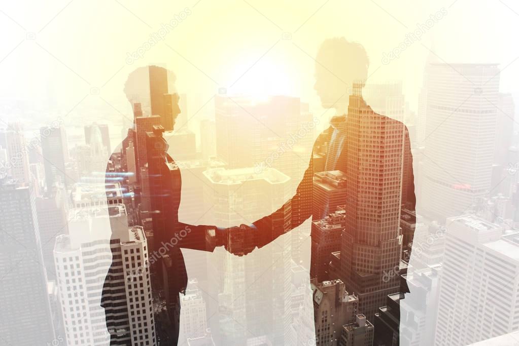 Handshake of two businessmen  